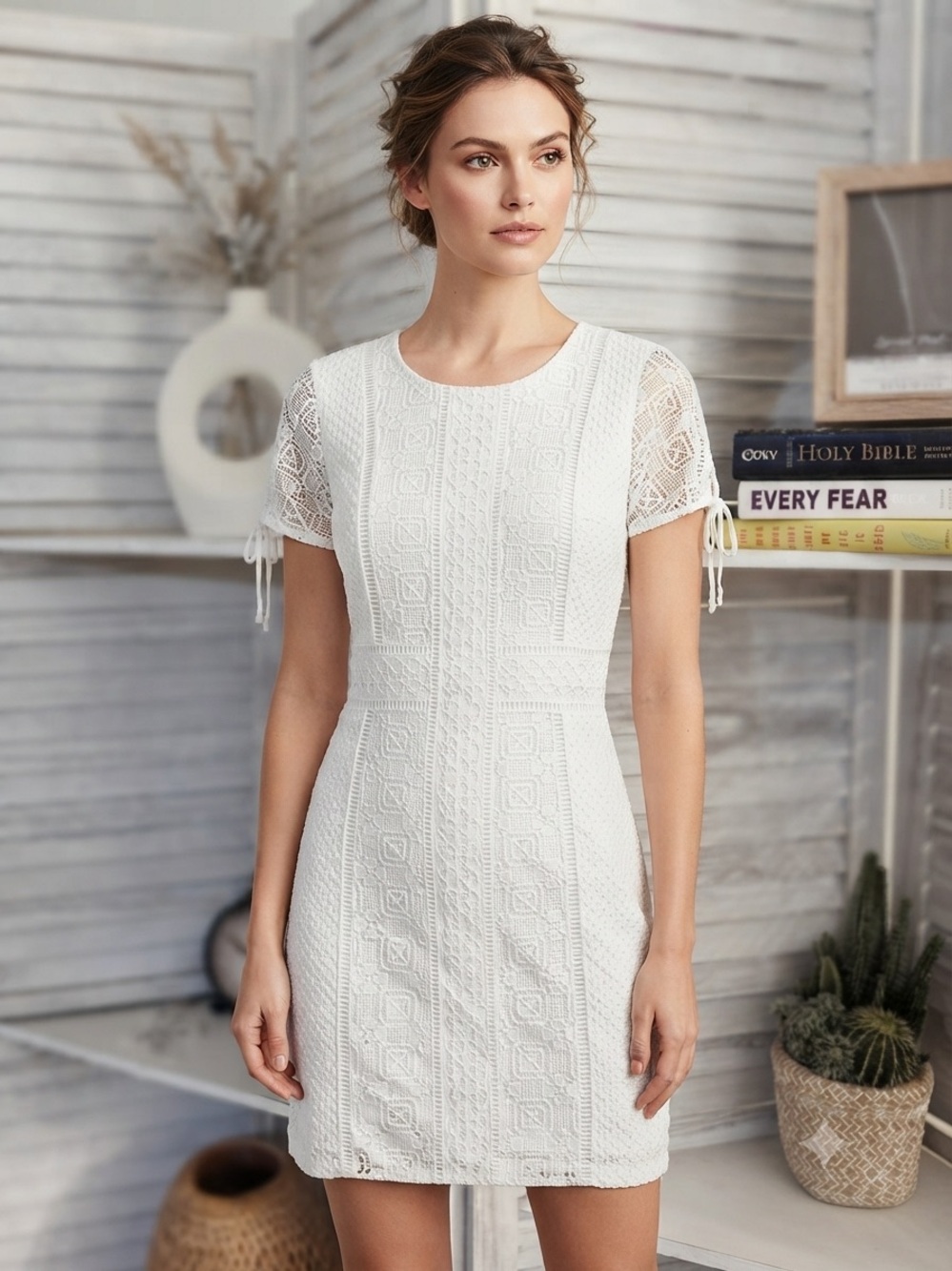 Abercrombie & Fitch White Lace Mini Dress